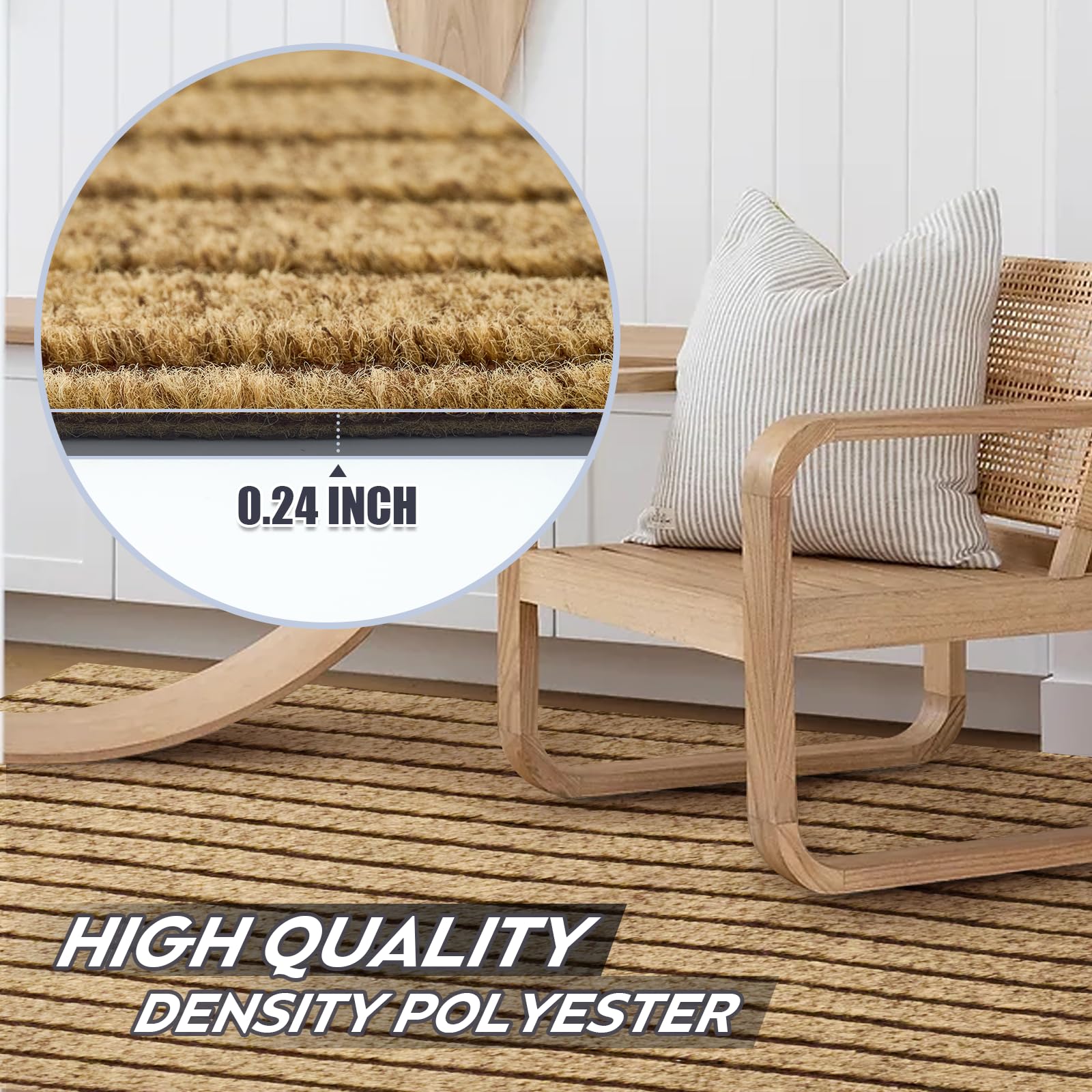 Gotohipi Runner Rug 6X25 Indoor Outdoor Utility Carpet,Area Rugs With Non Slip Rubber Backing For Hallway Kitchen Entryway Balco