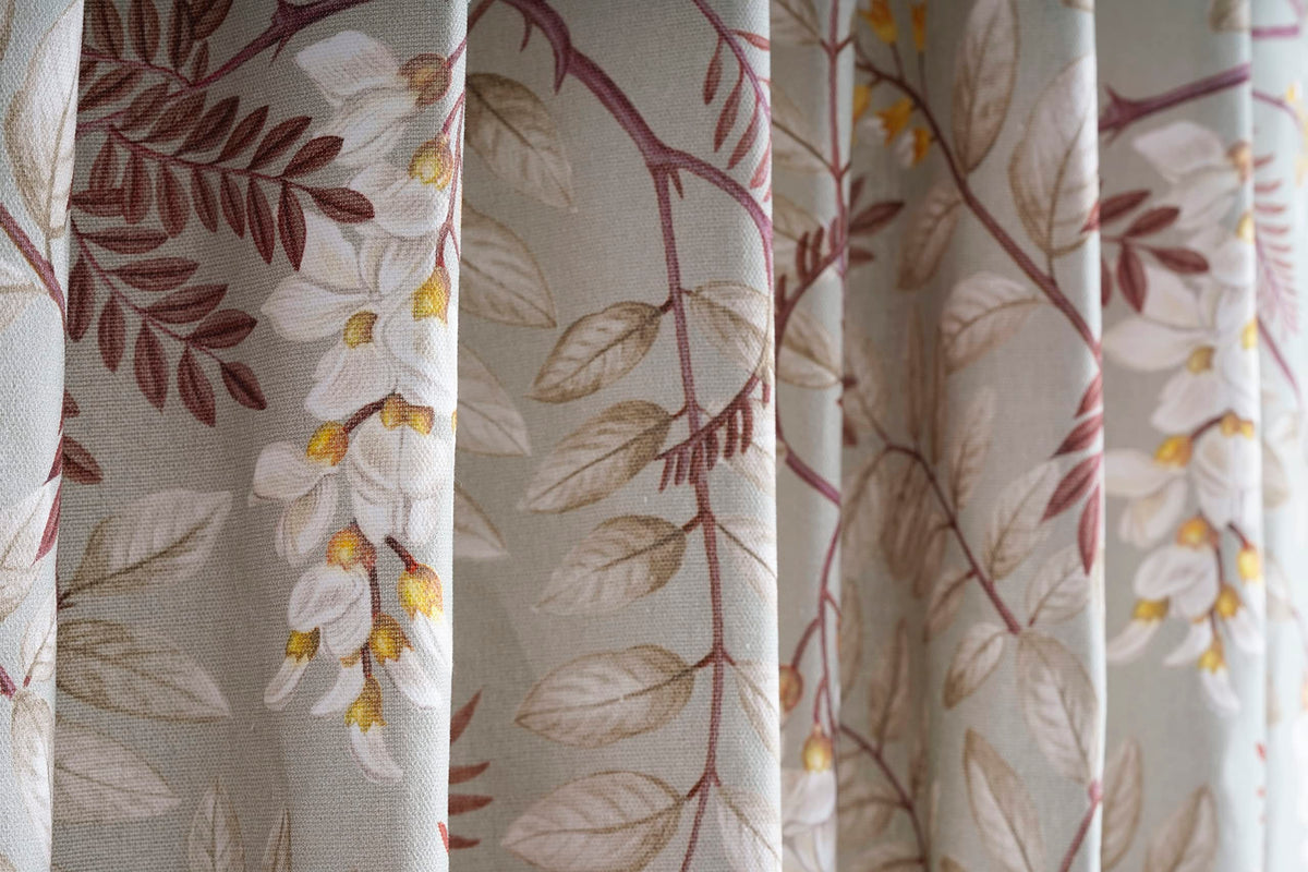 Maison D' Hermine 100% Cotton Curtain Feuillage Light Taupe One Panel Curtain For Living Rooms Bedrooms Offices Tailored With A