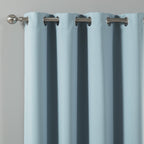 Best Home Fashion Thermal Insulated Blackout Curtains - Antique Bronze Grommet Top - Ocean- 52'' W X 96'' L - (Set Of 2 Panels)