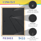 Icona Bay 8X10 Picture Frames (Green, 3 Pack), Colored Solid Wood Scandinavian Style Frames For Photo, Pizzazz Collection
