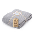 Gold CASE Turkish Bed Blanket - 100% Recycled Cotton Queen Blanket for Bed 90x90 - Super Soft Cotton Blankets Queen Size - Layer