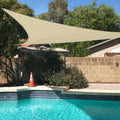 Tang 6'X16'X17' Sun Shade Sail Right Triangle Permeable Canopy Uv Block Shade Cloth Heavy Duty Fabric For Patio Outdoor Backyard