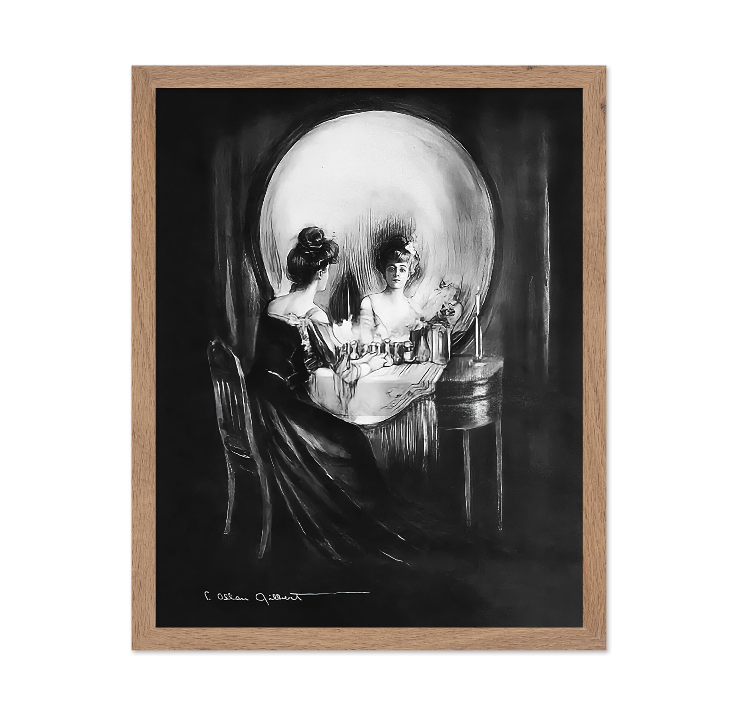 Poster Master Vintage All Is Vanity Poster - Retro Skull Print - Optical Illusion Art - Gothic Gift for Him, Her, Men, Women - S
