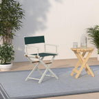 Casual Home 18" Director'S Chair White Frame With Hunter Green Canvas