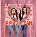 Soulchen 32 x 25 Inch Valentine's Day Photo Backdrop Booth Props Set Galentines Photo Backdrop Conversation Hearts Frame Decor w