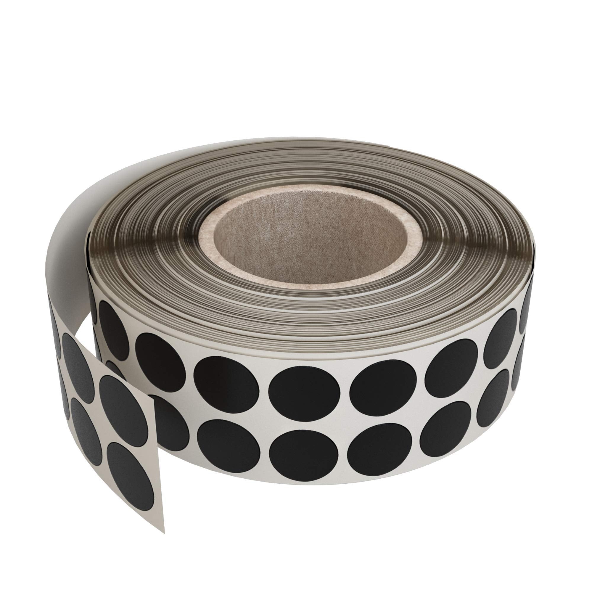 Royal Green Color Coding Dot Stickers In Black 8Mm .25' - Circle Dots Labels On A Roll 1/4' - 2000 Pack