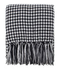 Fennco Styles Houndstooth Fringe Soft Throw Blanket - 50'X60'