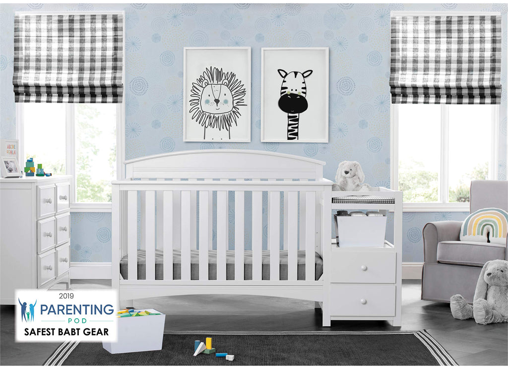 Delta Children Abby Convertible Crib And Changer, Bianca White