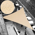 Shademart 16' X 22' X 27.2' Beige Waterproof Shade Sail Beige Sun Shade Sail Triangle Custom Size Water Resistant Canopy Awning