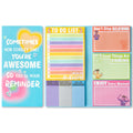 Xqumoi Blue Inspirational Sticky Notes Set - To Do List Self-Stick Note Pads, You Are Awesom Sticky Notes, Motivational Writing