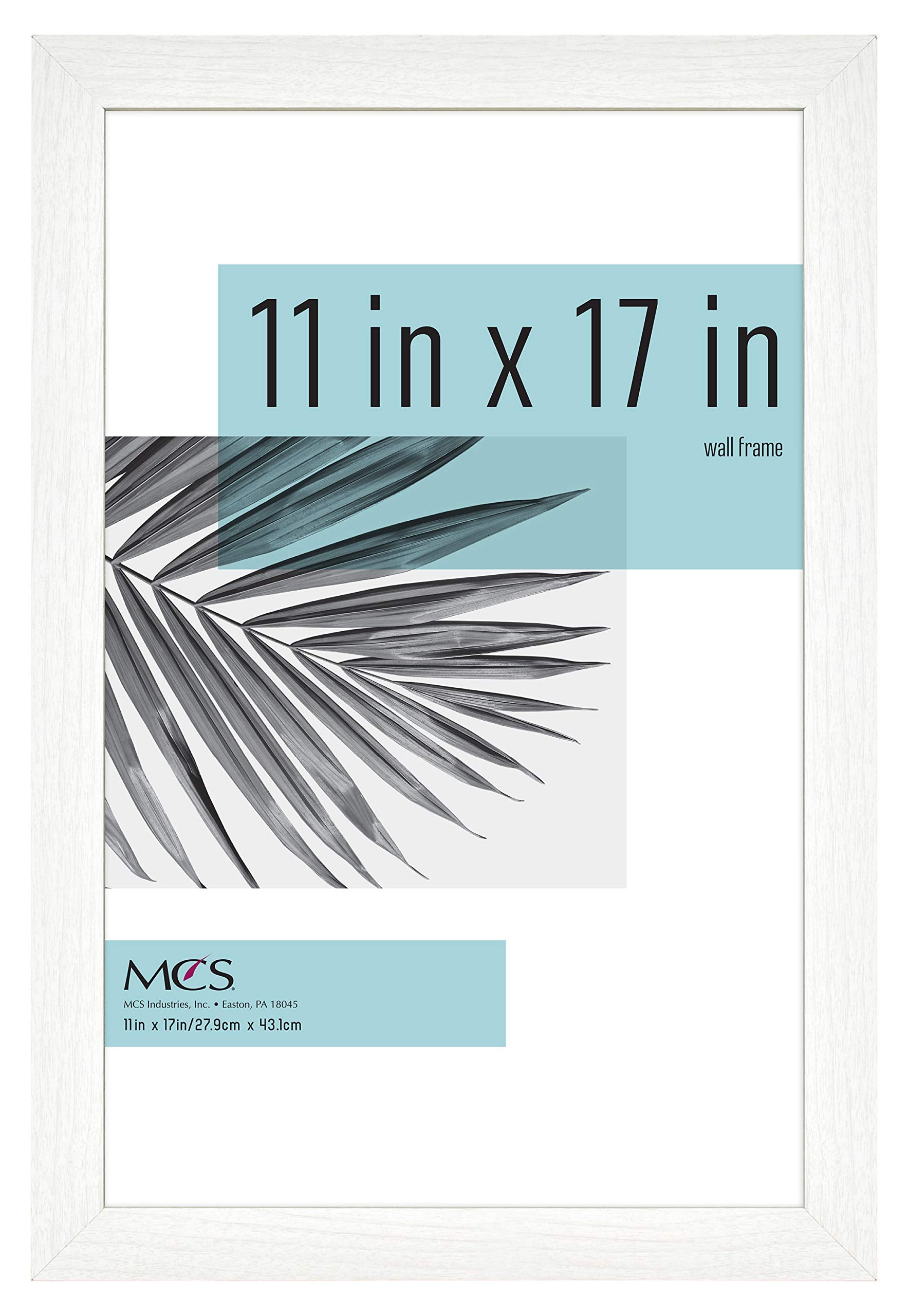 MCS Studio Gallery 11x17 Picture Frame White Woodgrain, Rectangle Photo Frame for Photos, Posters & Art Prints (1-Pack)