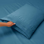 Clara Clark Full Sheets, 6 Piece Set - Hotel Luxury Sheets For Full Size Bed, Super Soft Bedding Sheets & Pillowcases, Full Size Sheets, Blue Heaven