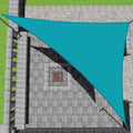 Patio Paradise 15' X 24' X 28.3' Turquoise Sun Shade Sail Right Triangle Shade Canopy Heavy Duty Pergolas Cover Cloth, Sunlight