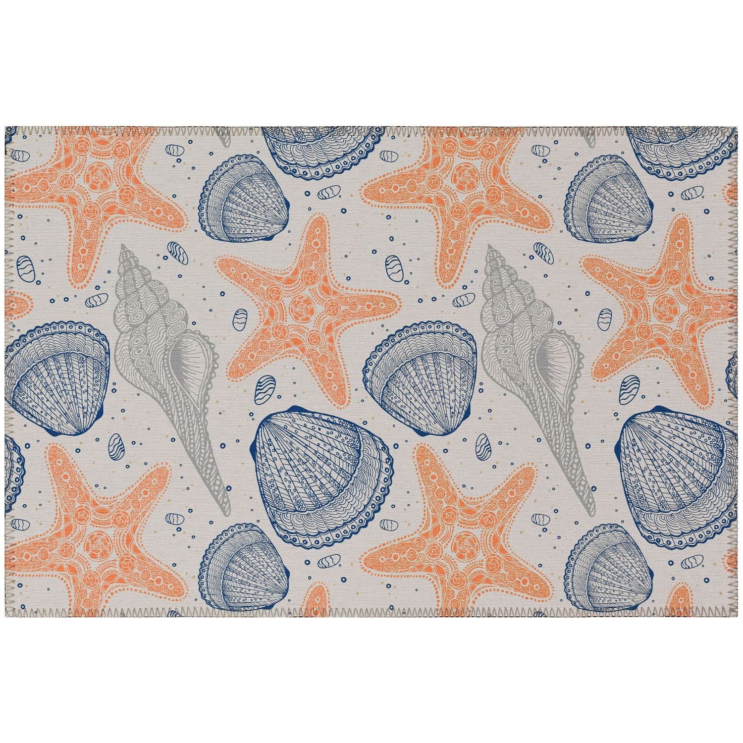 Seabreeze Sz4 Beige Coastal Rug Rectangle 8' X 10'