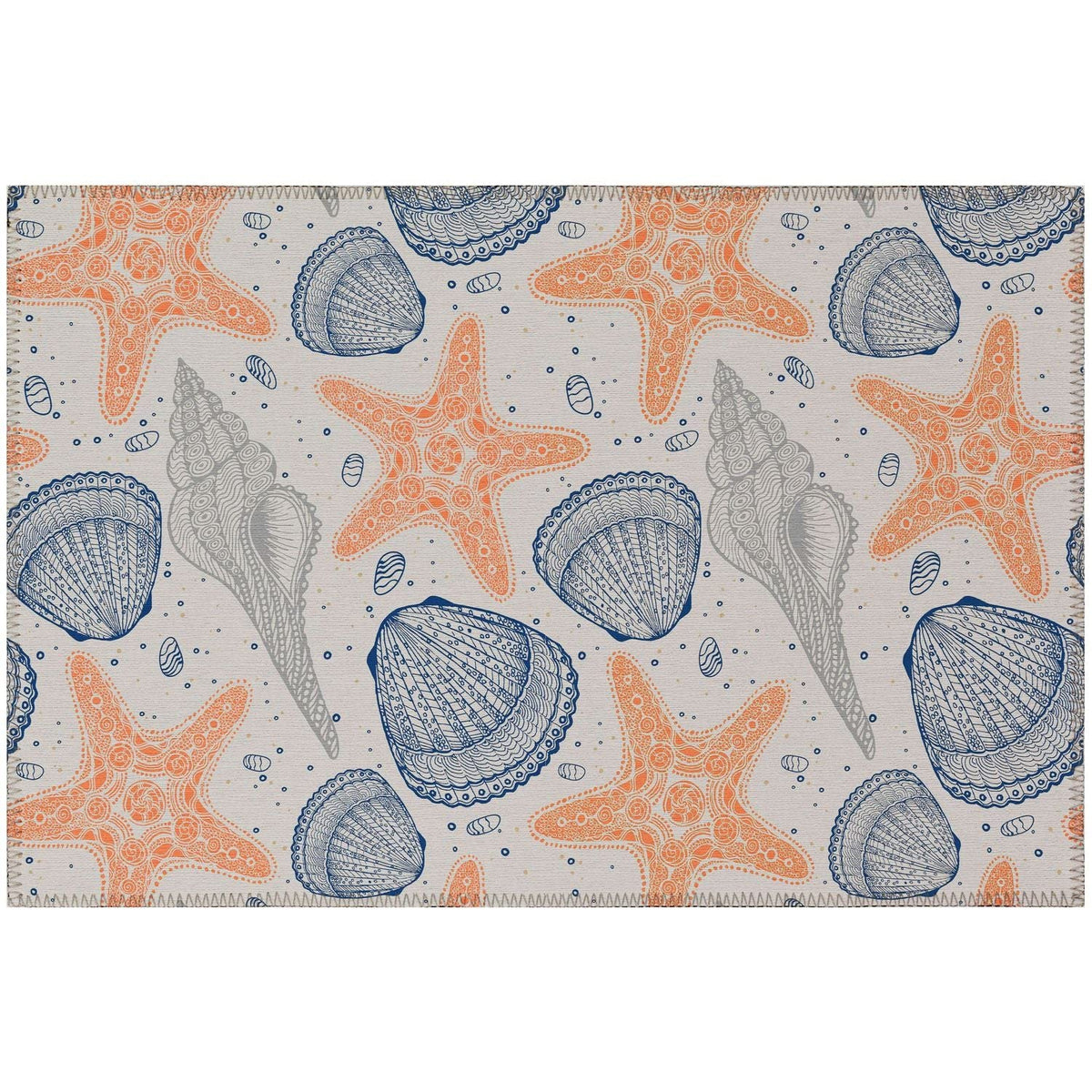 Seabreeze Sz4 Beige Coastal Rug Rectangle 10' X 14'