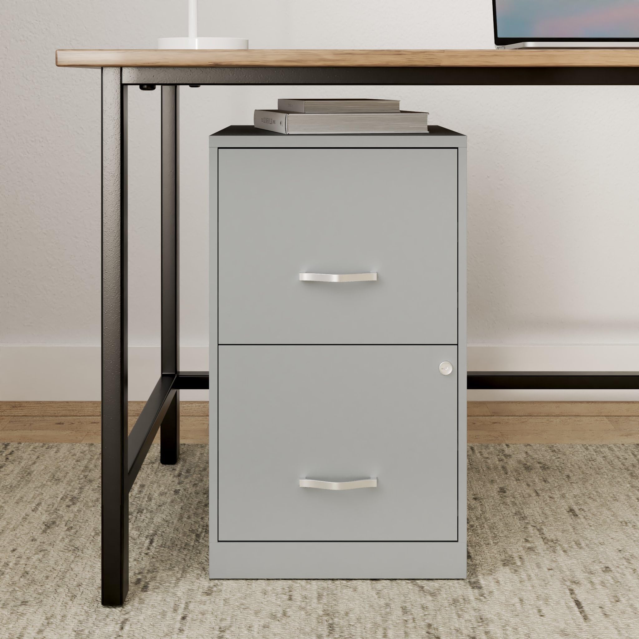 Lorell 2-Drawer File Cabinet, 14.2&Quot; X 18&Quot; X 24.5&Quot;, Silver