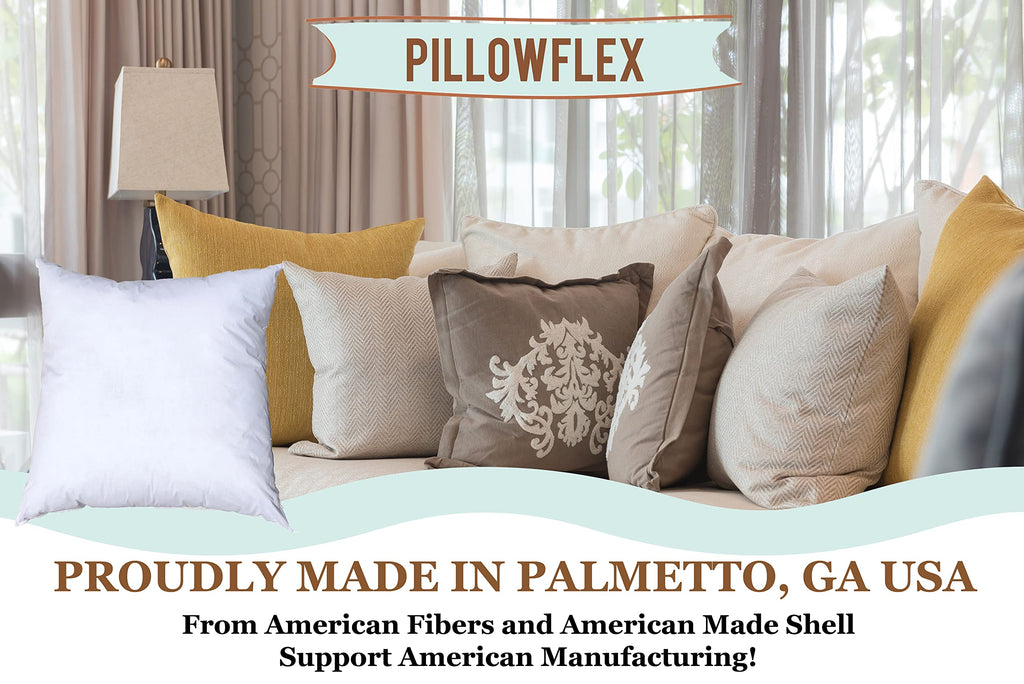 Pillowflex Set Of 2 (12X16) Premium Polyester Pillow Inserts - European Rectangle Pillow Forms, Machine Washable, Sham Pillow In
