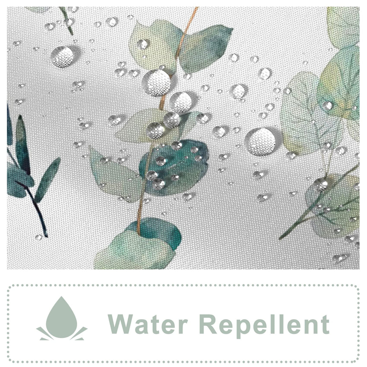 Awert Shower Curtain Green Plants For Bathroom Waterproof Quick-Drying Eucalyptus Leaves Shower Curtain Set With Hooks 72X72 Inc