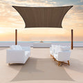 Colourtree Ctaps14 Custom Size 8' X 23' Brown Sun Shade Sail Canopy Uv Block  Rectangle - Commercial Standard Heavy Duty - 190 G