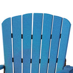 American Furniture Classics Balcony Height Table Double Glider, Blue on Black