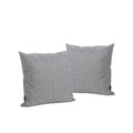 Christopher Knight Home Coronado Outdoor Water Resistant Square Throw Pillows, 2-Pcs Set, Grey