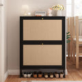 Sujoucraft Shoe Cabinet Storage For Entryway, Hidden Narrow Shoe Cabinet With Flip Drawers, Freestanding Shoe Rack Organizer Wit
