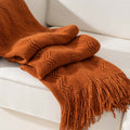 Battilo Home Caramel Throw Blanket For Couch, Orange Red Throw Blanket For Bed, Fall Decor Rust Red Fall Throw Blanket, Hallowee