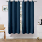 Joydeco Blackout Curtains 72 Inches Long 2 Panels Set, Thermal Insulated Long Curtains& Drapes 2 Burg, Room Darkening Curtains F