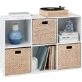 Best Choice Products 6-Cube Storage Organizer, 13.5In Shelf Opening, Bookcase, Display Shelf, Customizable W/ 3 Removable Back Panels – White