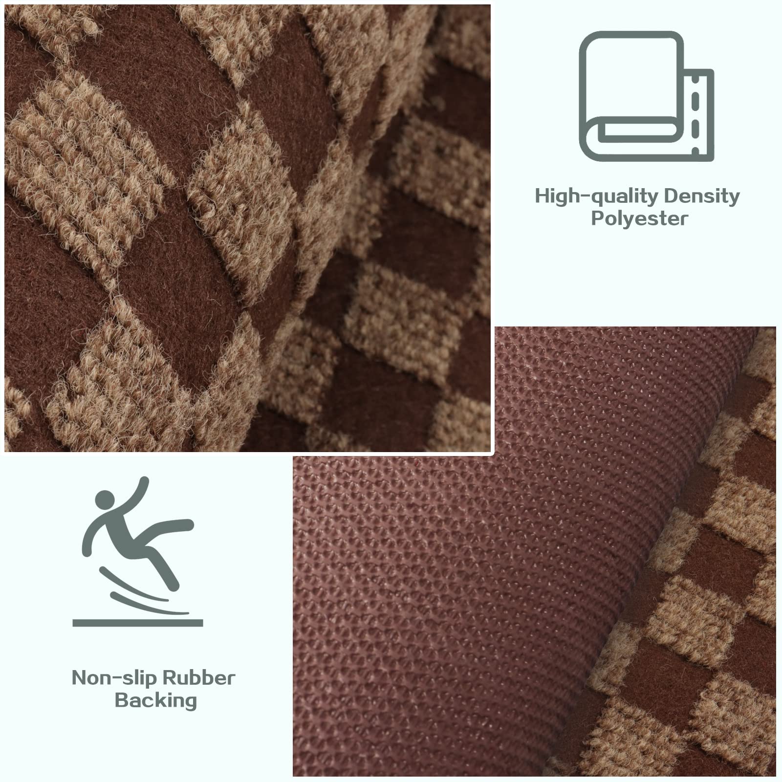 Custom Size Runner Rug 2 Ft X 50 Ft, Zgr 2-82Ft Carpet Runners Hallway Entryway Kitchen Garage Laundry Room Area Rugs With Non-S