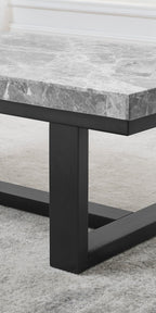 Steve Silver Co Lucca Gray Marble Top Cocktail Table