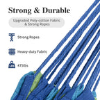 Suncreat Portable Tree Hammock, Double Hammocks 2 Person With Outer Bag, Blue Stripe