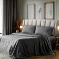 Simple Deluxe Queen Size 4 Piece Bed Sheet Set Deep Pocket, Lightweight Super Soft Easy Care Microfiber - Comfy Breathable, Cool