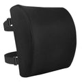 Amazon Basics Rectangular Memory Foam Back Support Cushion for Office Chairs, Non-Slip Base for Long Sitting, Black