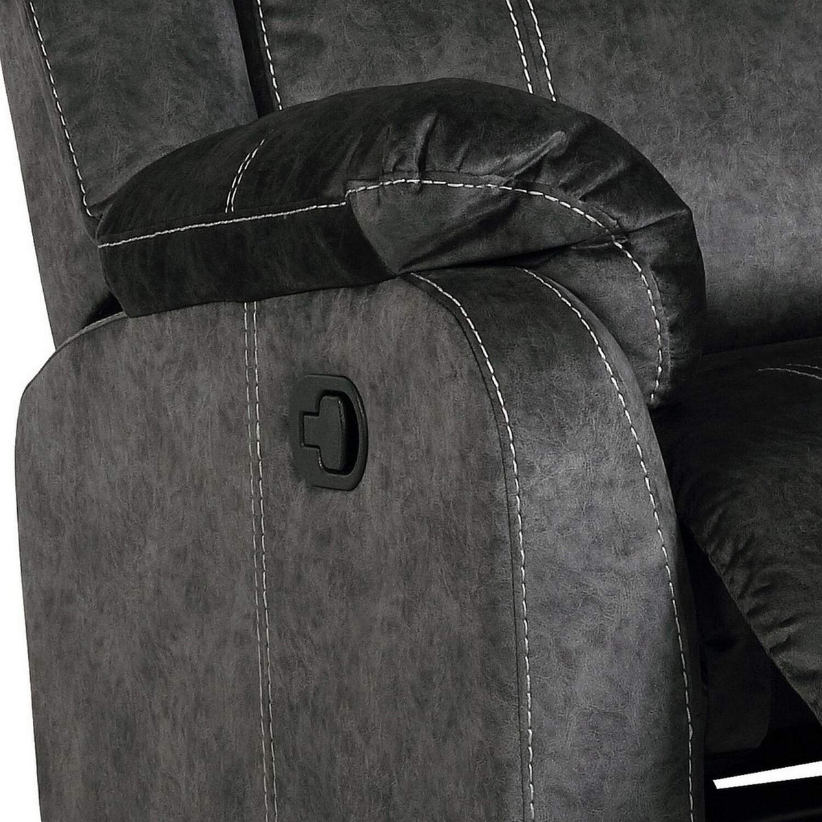 Global Furniture USA Reclining Sofa U7303C-DOMINO GRANITE-RS W/DDT Microfiber Granite