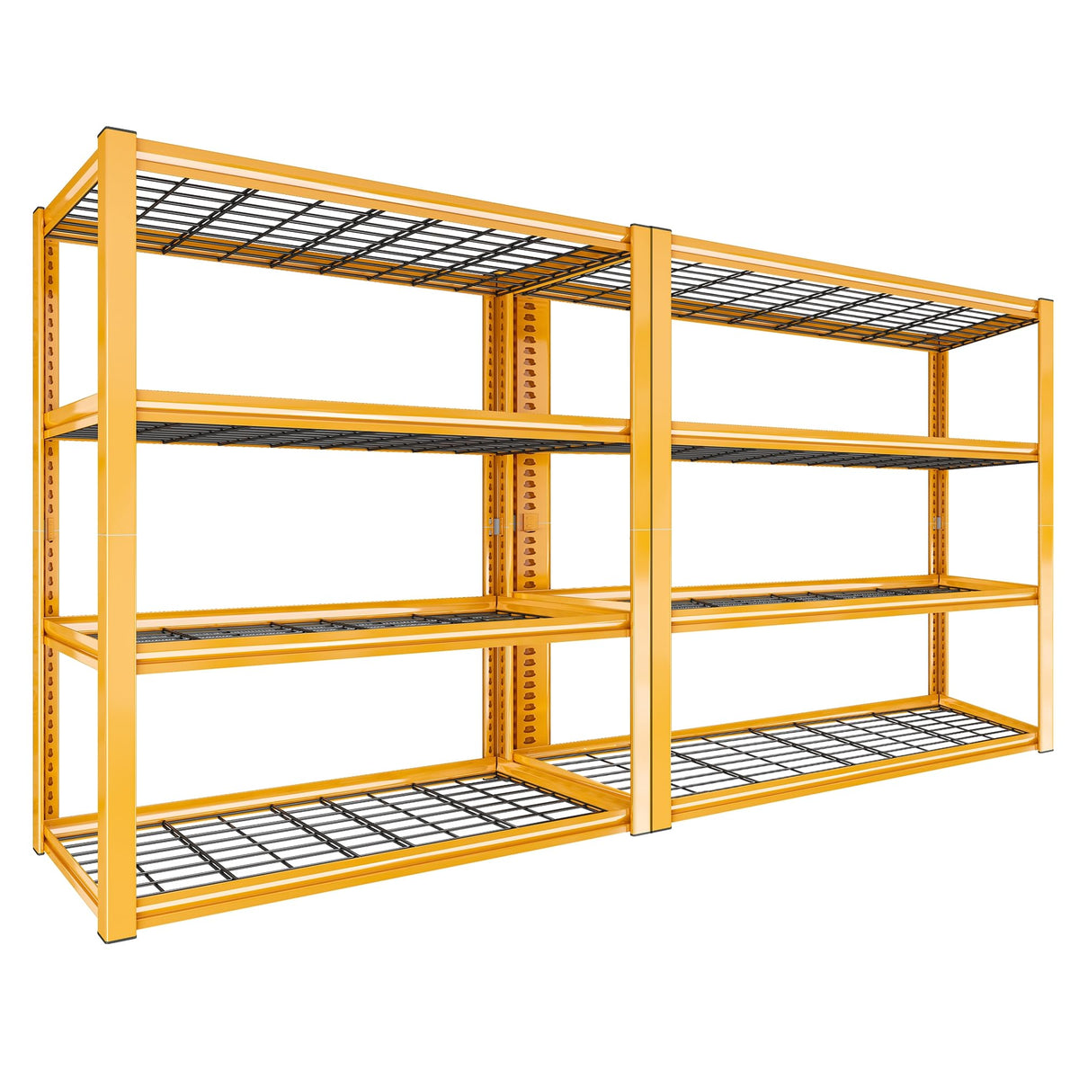 Reibii 40'' W Garage Shelving Heavy Duty Loads 2240Lbs Garage Storage Shelves Heavy Duty Shelving 4-Tier Adjustable Metal Shelve