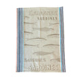 Le Cluny French Jacquard Kitchen Dish/Tea Towel - 100% Woven Cotton - 26    x 20   - Made in France (Sardine)