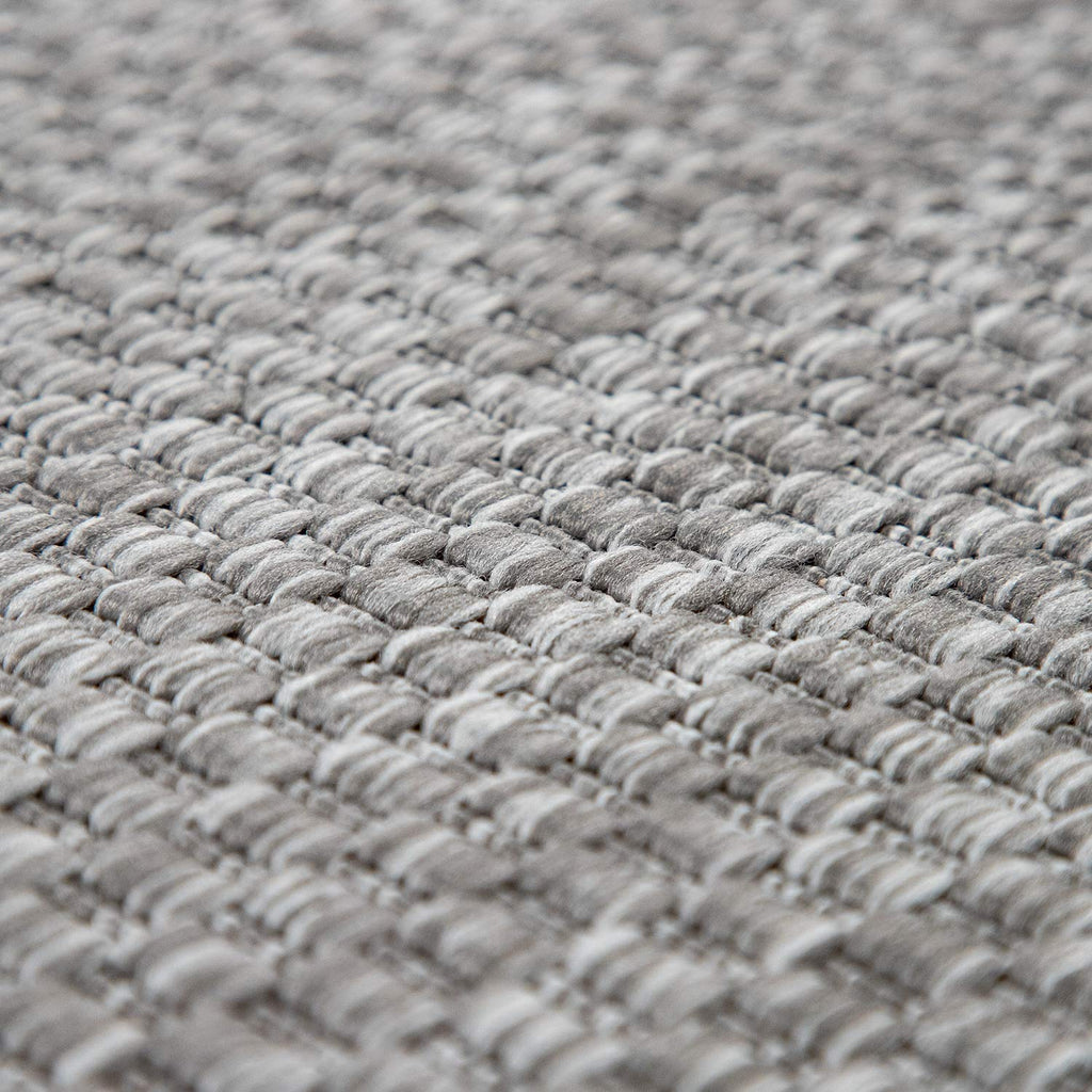 Solid Outdoor Rug For Patio Or Balcony Weatherproof In Mottled Grey, Size: 3'11' X 5'3'