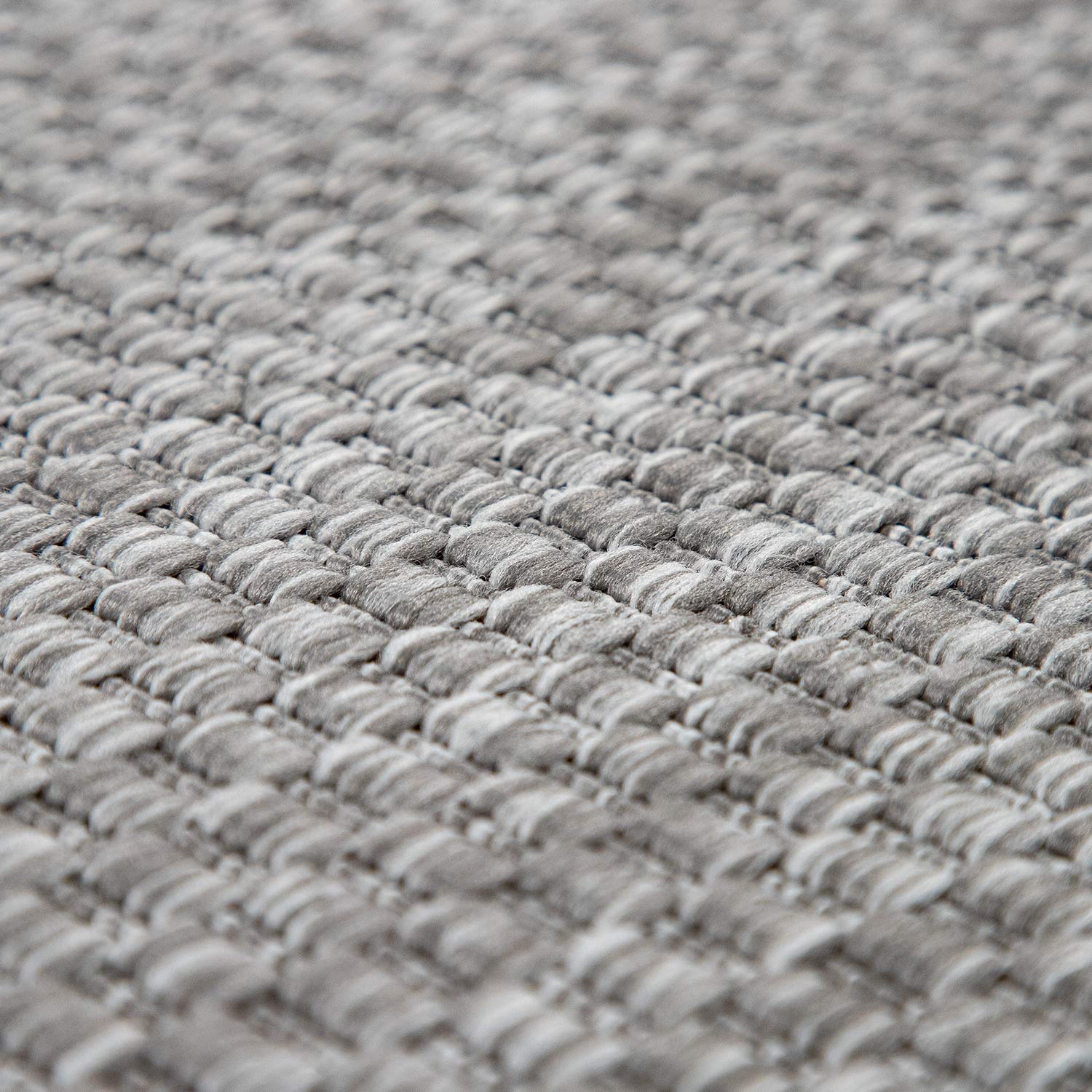 Solid Outdoor Rug For Patio Or Balcony Weatherproof In Mottled Grey, Size: 3'11' X 5'3'