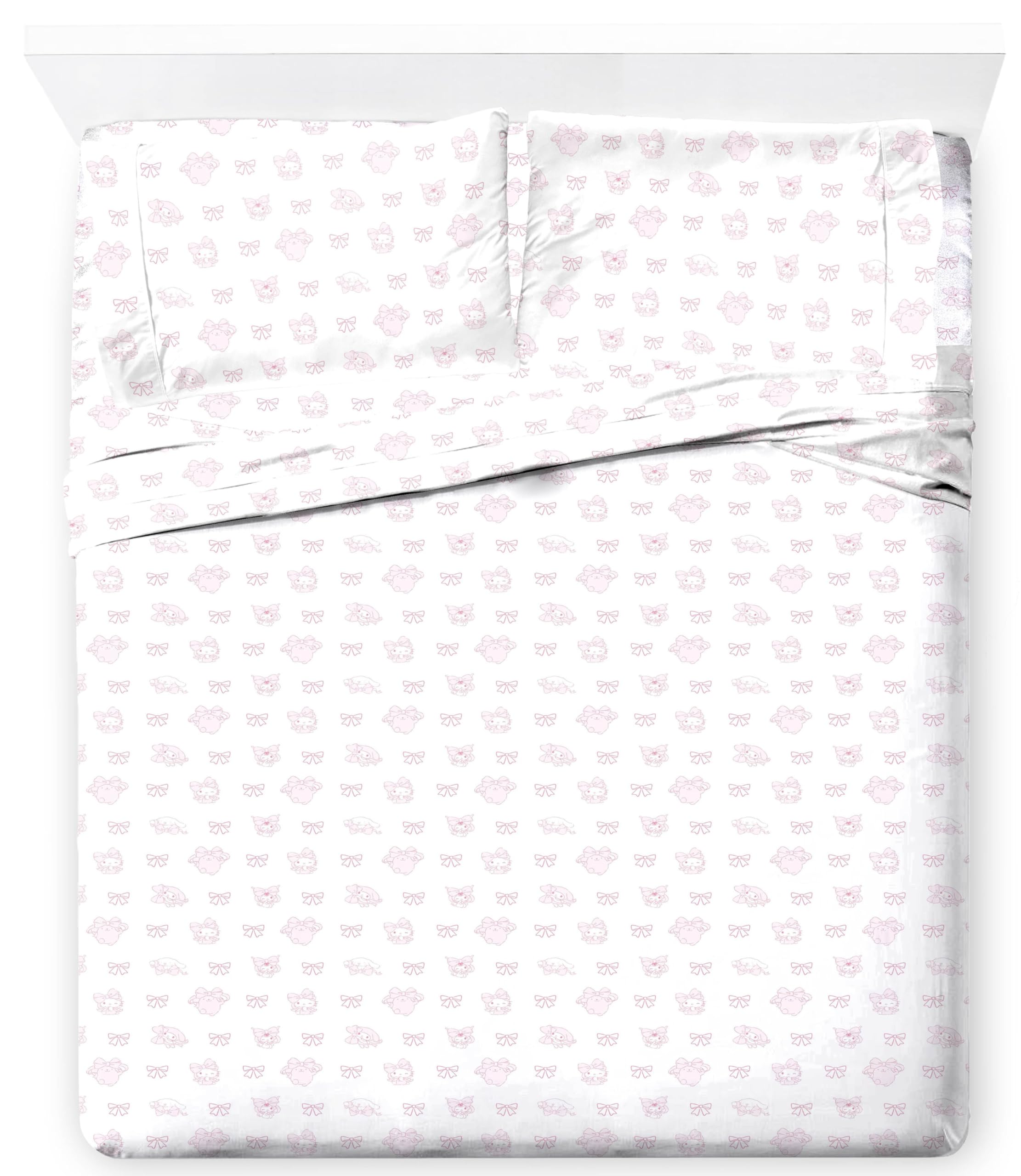 Jay Franco Sheet Set with Fitted, Flat Sheets & Pillow Cover - Ultra-Soft Bedding with Pillowcase for Room Decor, Multi - Hello 
