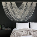 Flber Macrame Wall Hanging Large 57.00' W X 31.00' L Macrame Wall Decor Large Yarn Tapestry Home Boho Wall Decor
