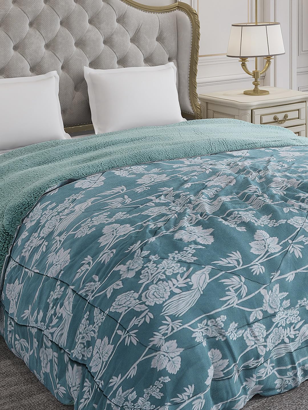 Monte Carlo Double Bed Winter Comforter Nixie 200 Gsm 1 Comforter (230 Cm X 250 Cm) Sea Green