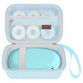 Elonbo Label Maker Case For Supvan E10 Mini Bluetooth Label Printer, Extra Interior Mesh Pocket Fits Label Paper Cable, Blue. (C