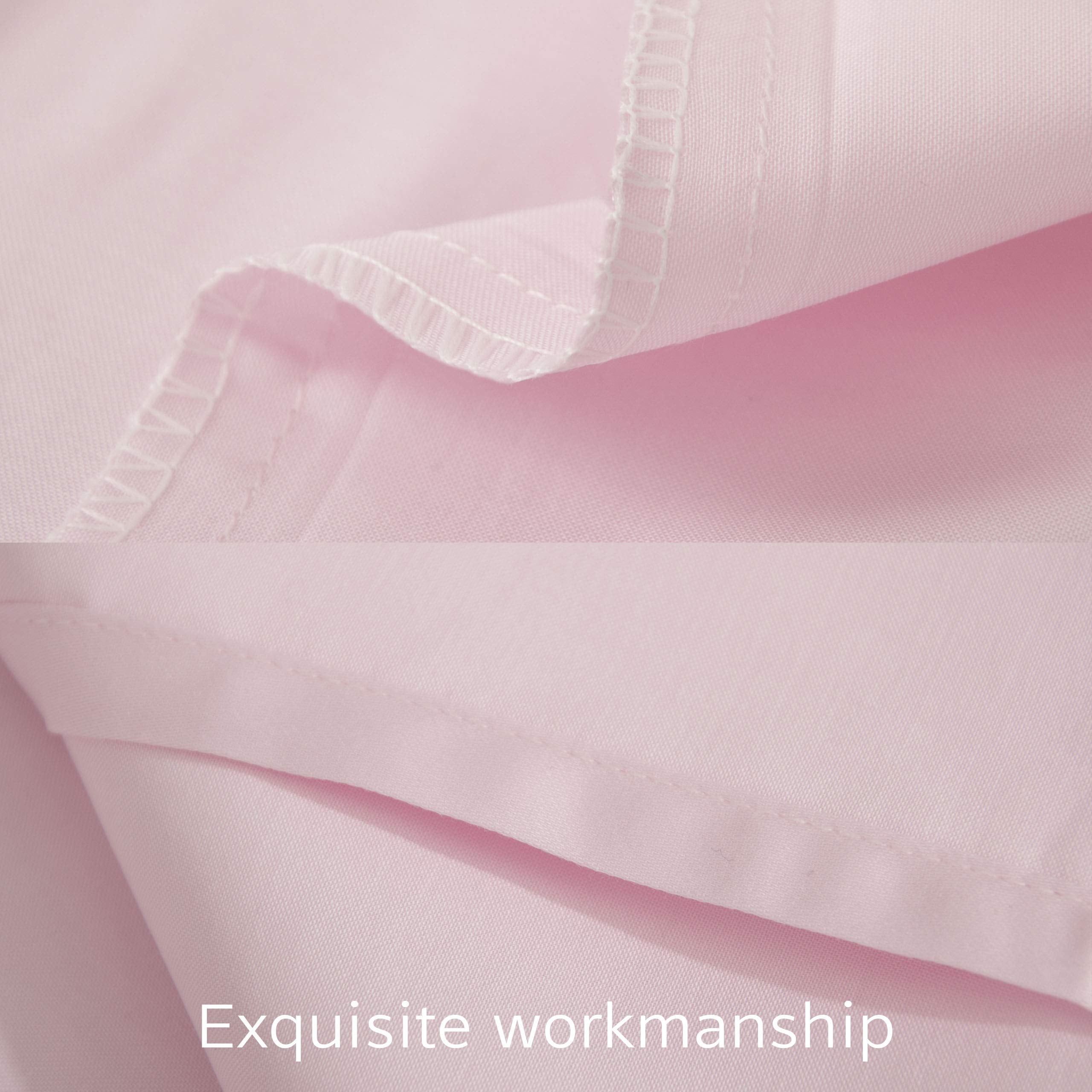 Ntbay Cotton 26X26 Euro Sham Covers - 500 Thread Count Egyptian Cotton Euro Pillow Covers, 2 Pack Super Soft And Breathable 26X26 Pillow Covers, Square Pillow Cases, 26X26 Inches, Pink