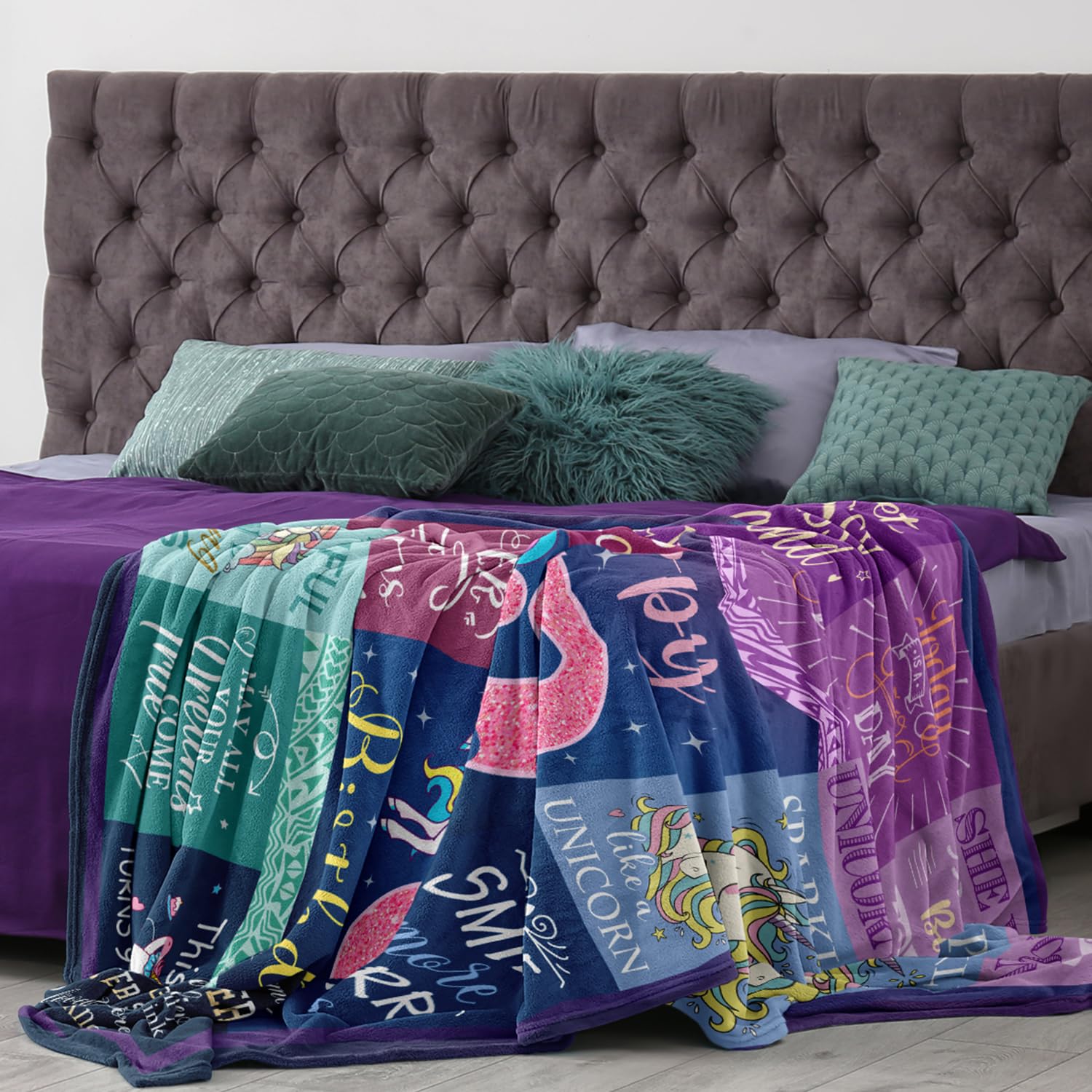 Solzien Gifts For 9 Year Old Girls Blanket 60''X50'', 9 Year Old Girl Gifts, 9 Year Old Girl Birthday Gift Ideas, Birthday Gifts