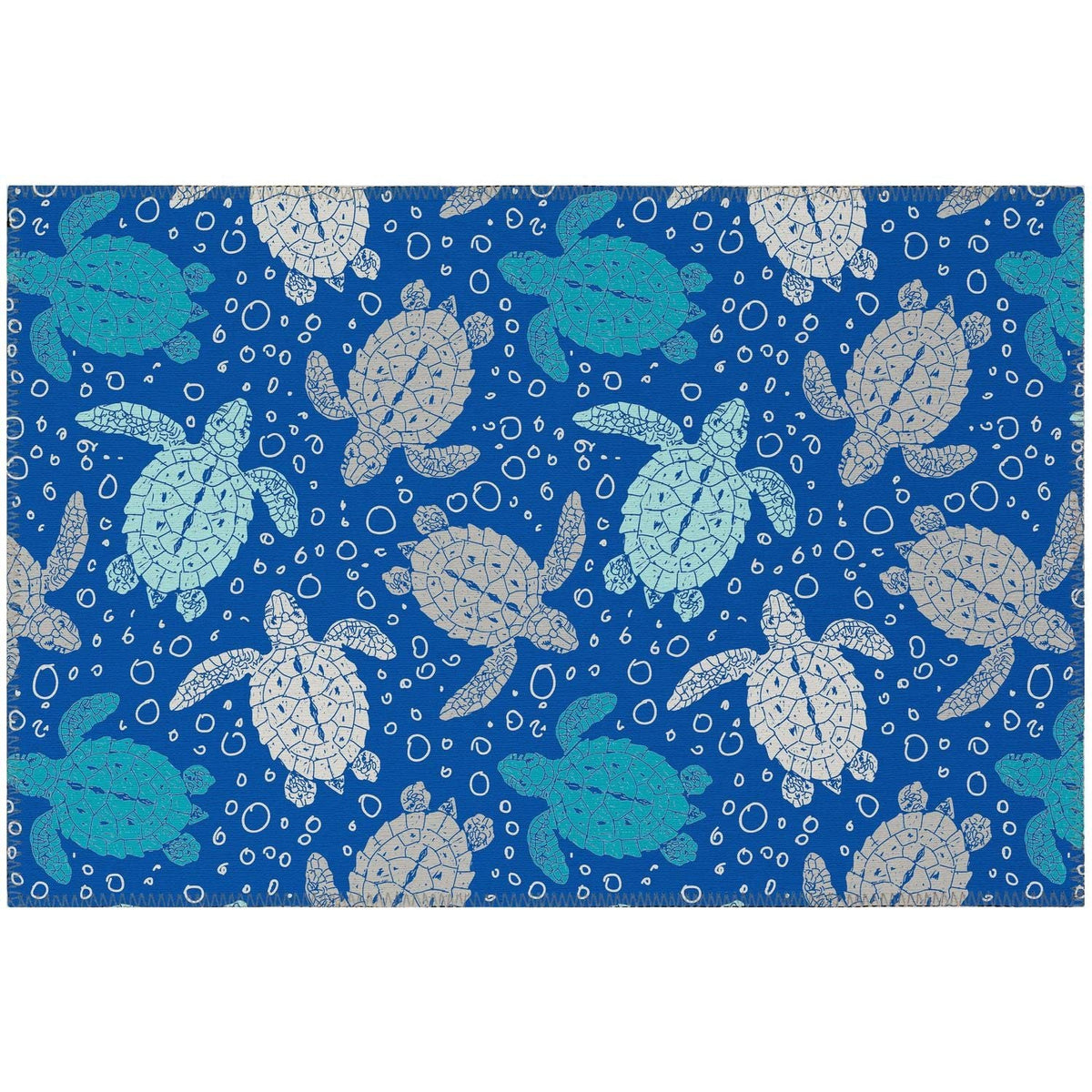 Seabreeze Sz13 Blue Coastal Rug Rectangle 5' X 7 ' 6"