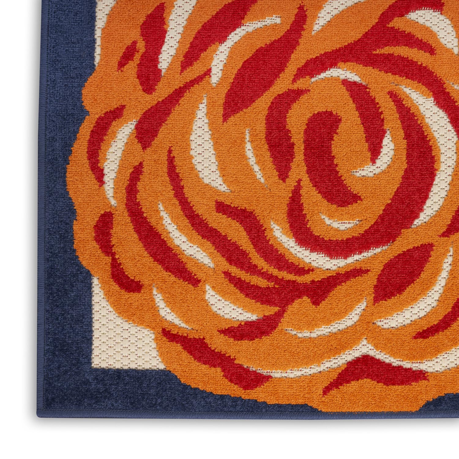 Nourison Aloha Indoor/Outdoor Modern Multicolor 7'10' X 10'6' Area Rug, Easy Cleaning, Non Shedding, Bed Room, Living Room, Dining Room, Kitchen (8X11)