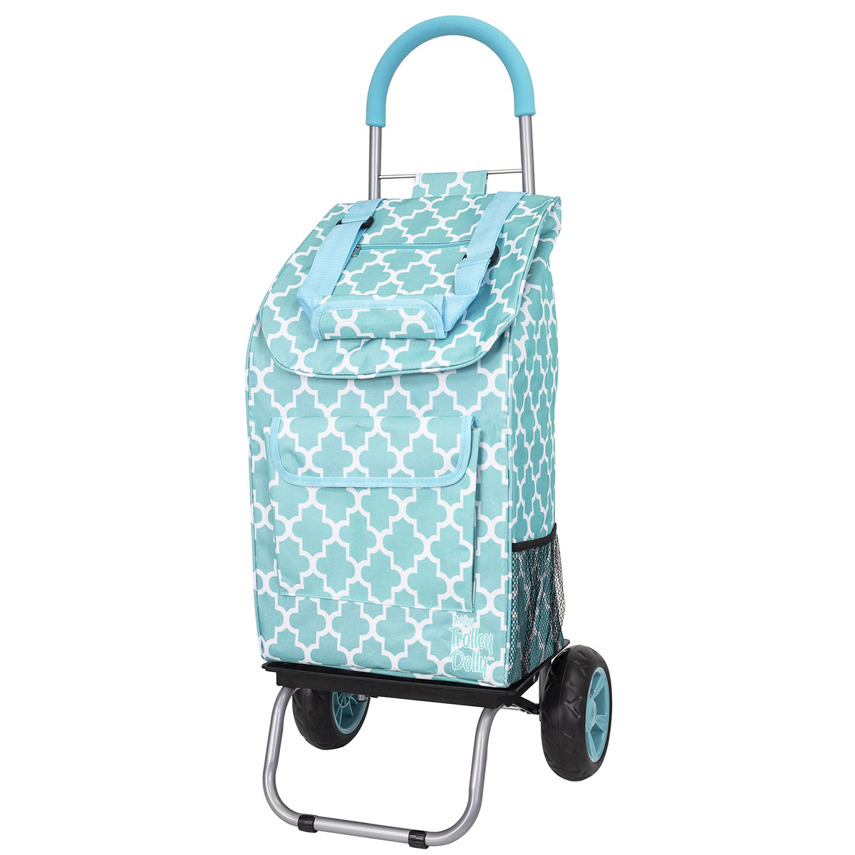 Dbest Products Trolley Dolly Shopping Grocery Foldable Cart Storage Mom, Moroccan Tile