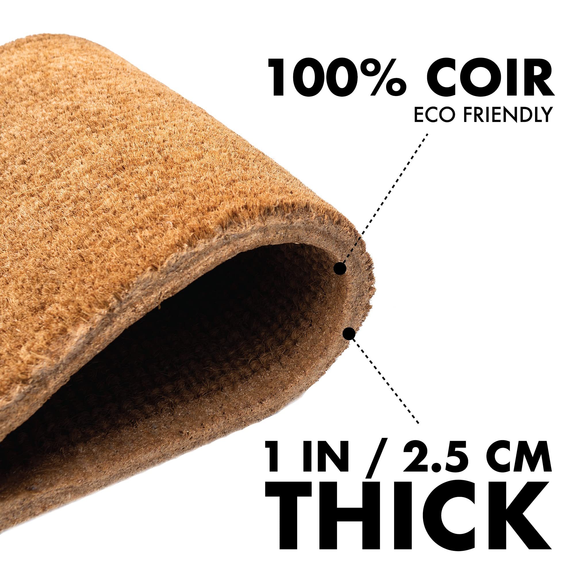 Ninamar Blank Coir Door Mat - Plain Doormat For Custom, Personalized Diy Craft Designs - 28 X 17 Inch