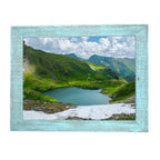 Barnwoodusa | Farmhouse 4X6 Picture Frame | 1 1/2 Inch Molding | 100% Reclaimed Wood | Rustic | Robins Egg Blue